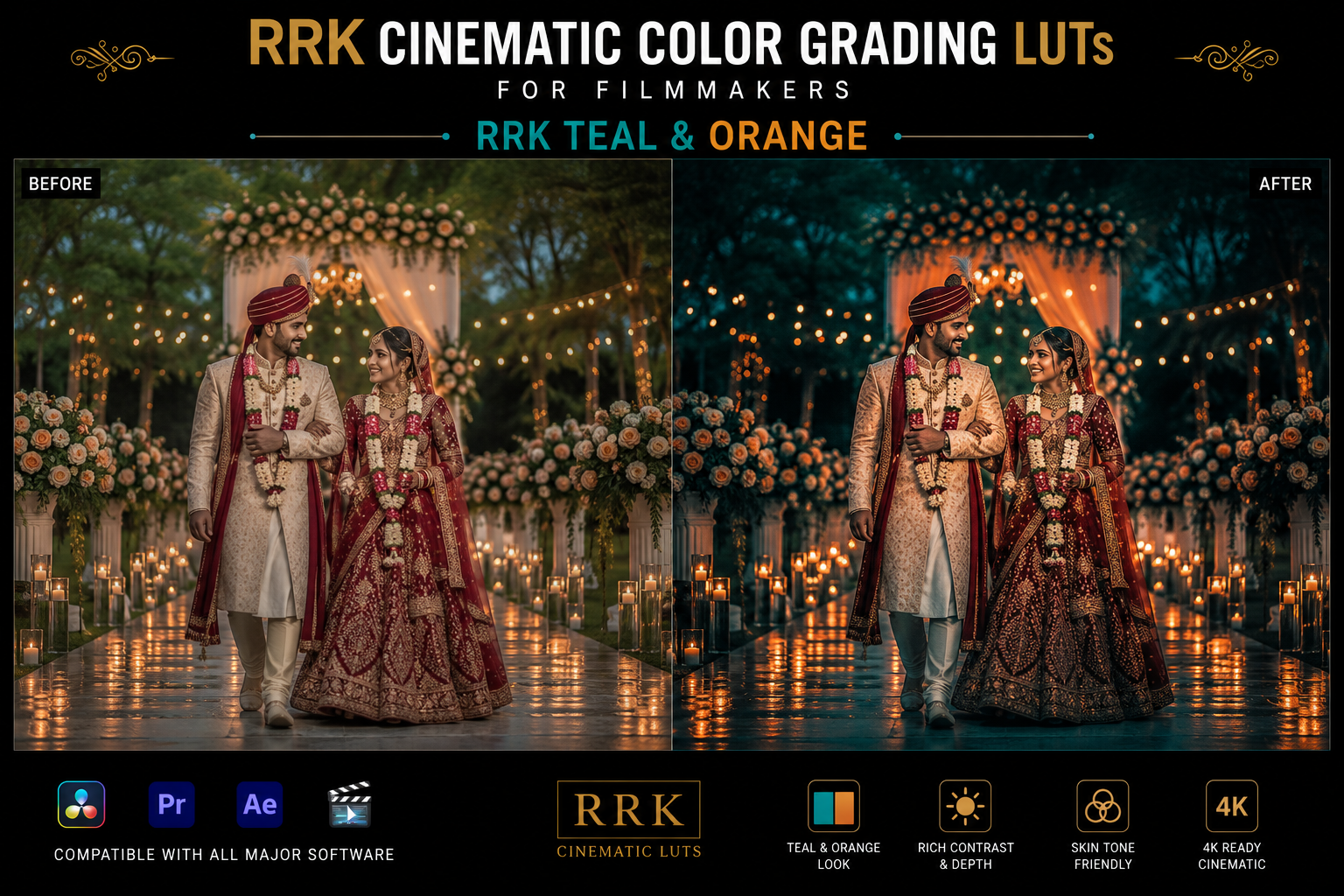 RRK Teal & Orange Cinematic Color Grading LUTs - Image 2