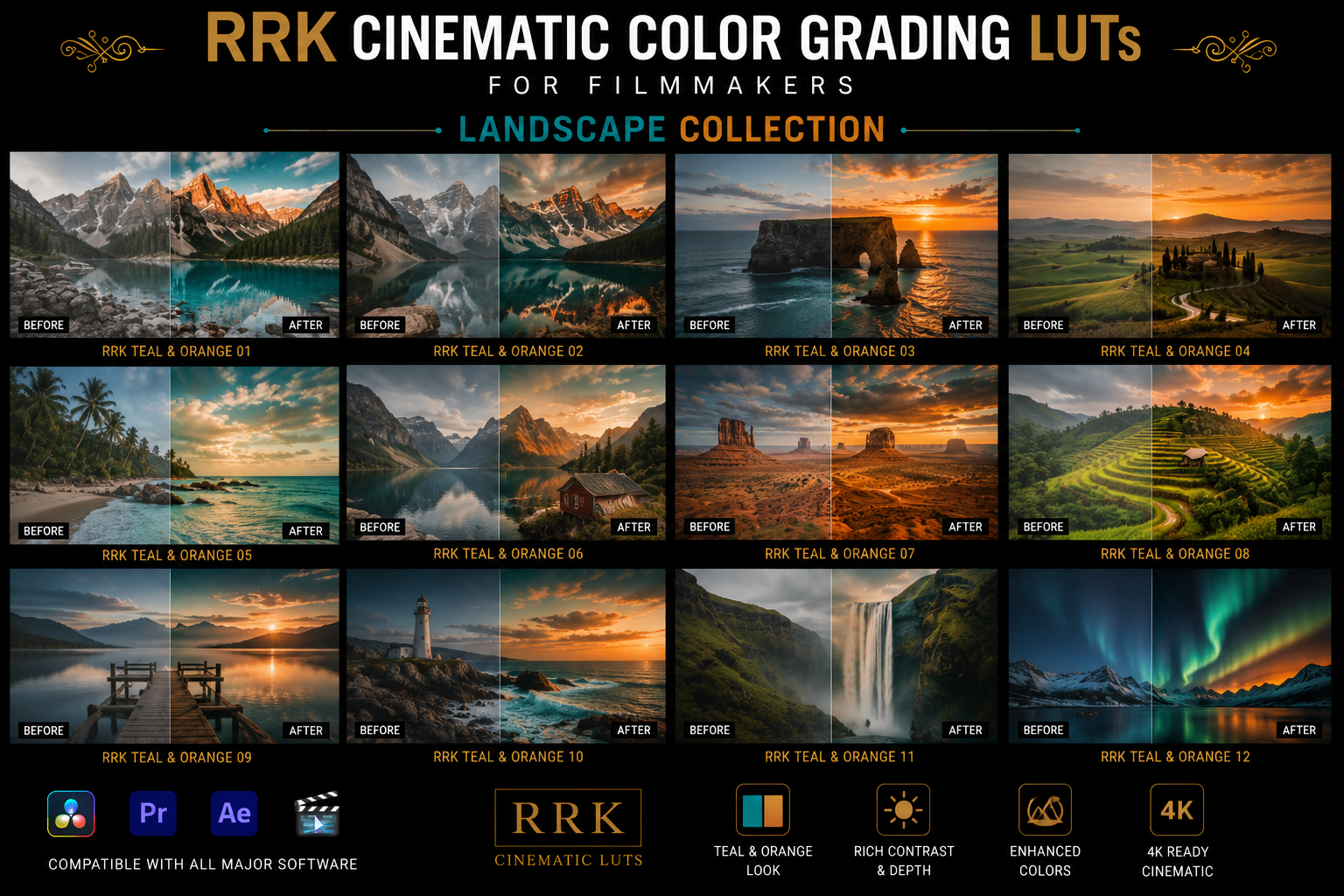 RRK Teal & Orange Cinematic Color Grading LUTs - Image 5
